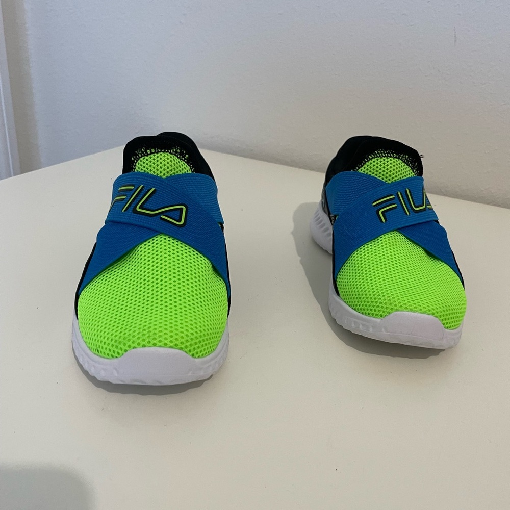 Fila Neon Green and Blue Sneakers